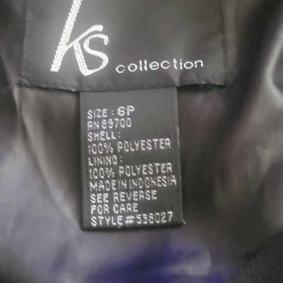 KS Little Black Dress Size 6P Sleeveless Lined Knee Back Zipper Ruffle Goth Y2k - Picture 3 of 8